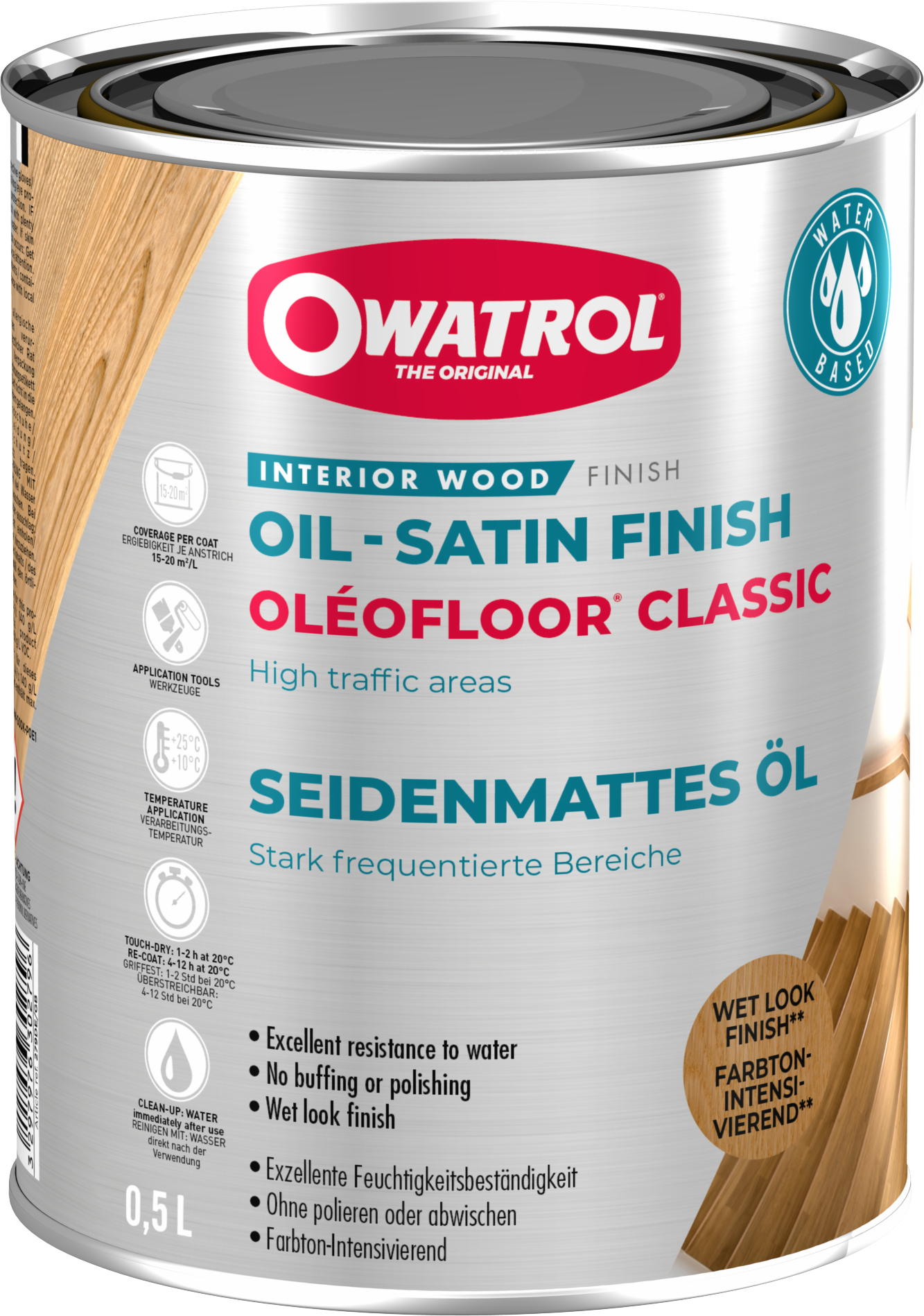 Owatrol Oleofloor - farbloses Hochleistungs Parkett Öl